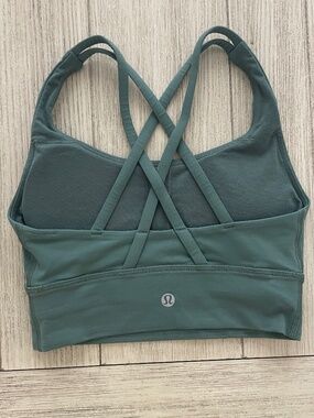 Lulu Energy Long Line sports bra, Green size 2